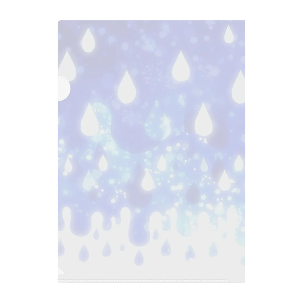かわいいもののおみせ　いそぎんちゃくの雨空 Clear File Folder