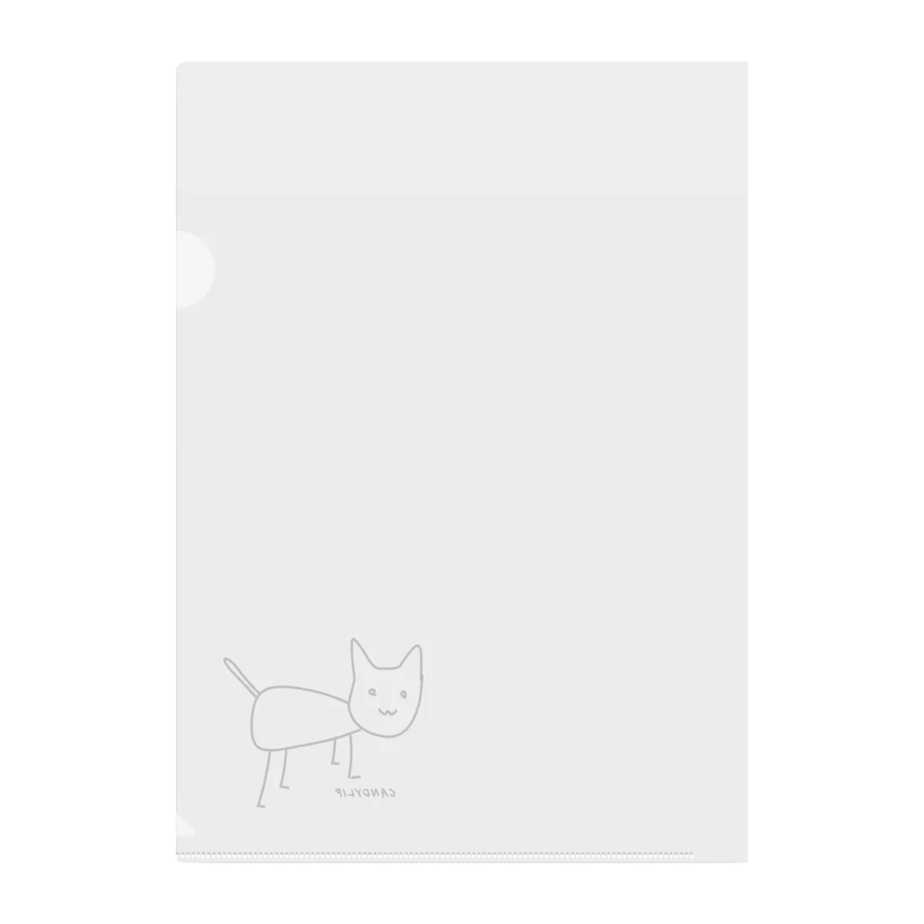 ナオ / CandyLip店のシュールな猫 Clear File Folder