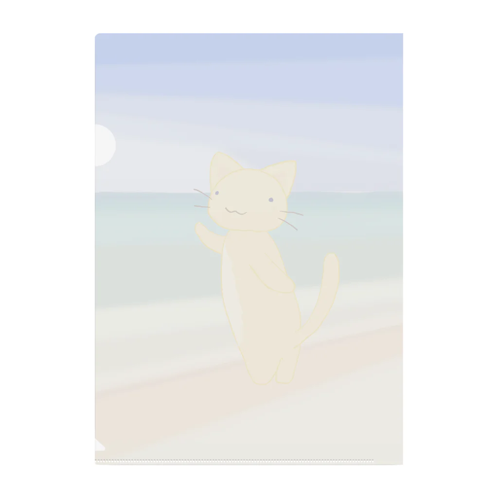 きねこやのきねことビーチ Clear File Folder