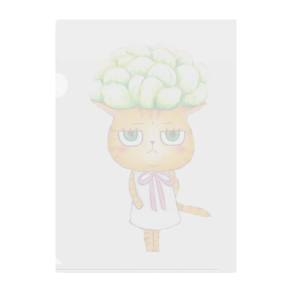 ほっこり絵描きあきこのちーちゃんシリーズ☆多肉植物 クリアファイル