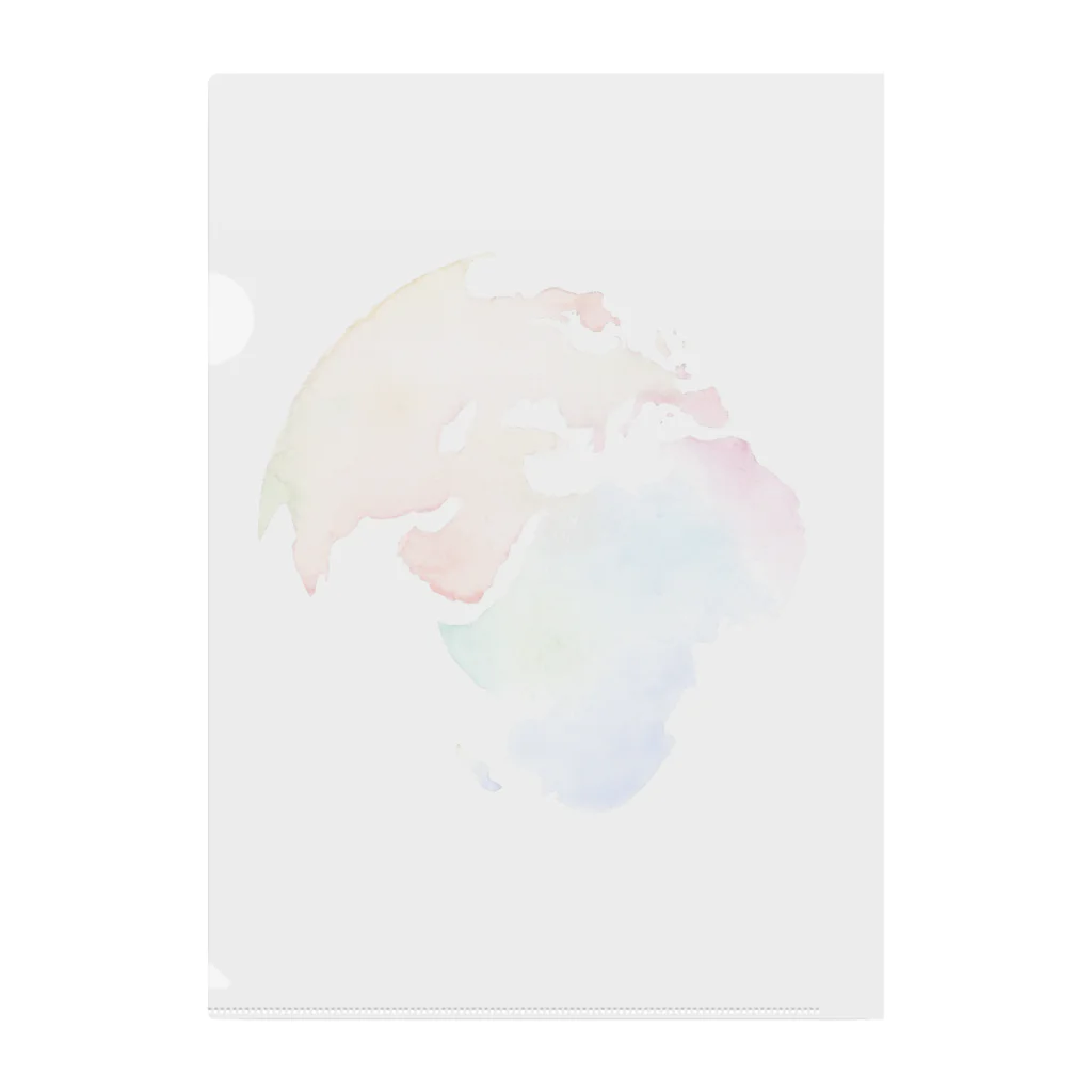 azure designの地球 Clear File Folder