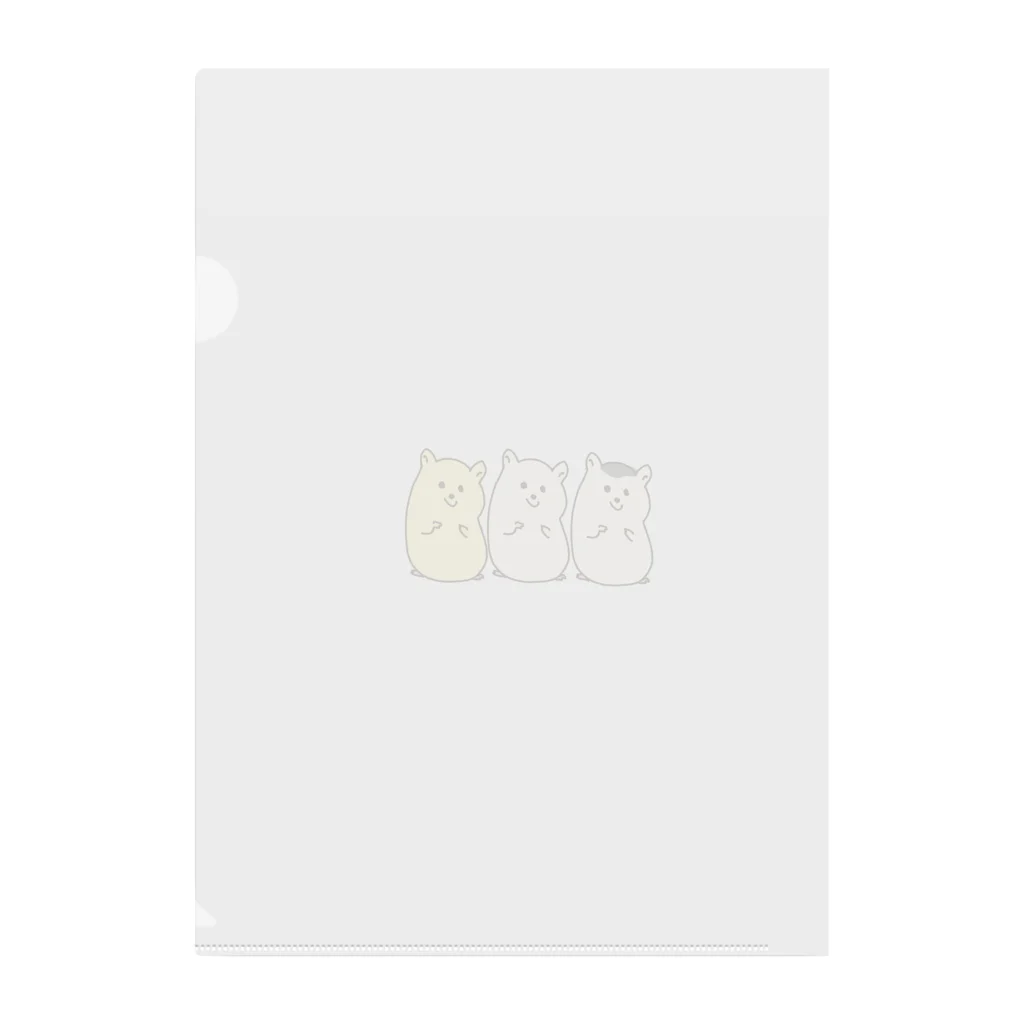 タビーランドの3匹のハムちゃん Clear File Folder