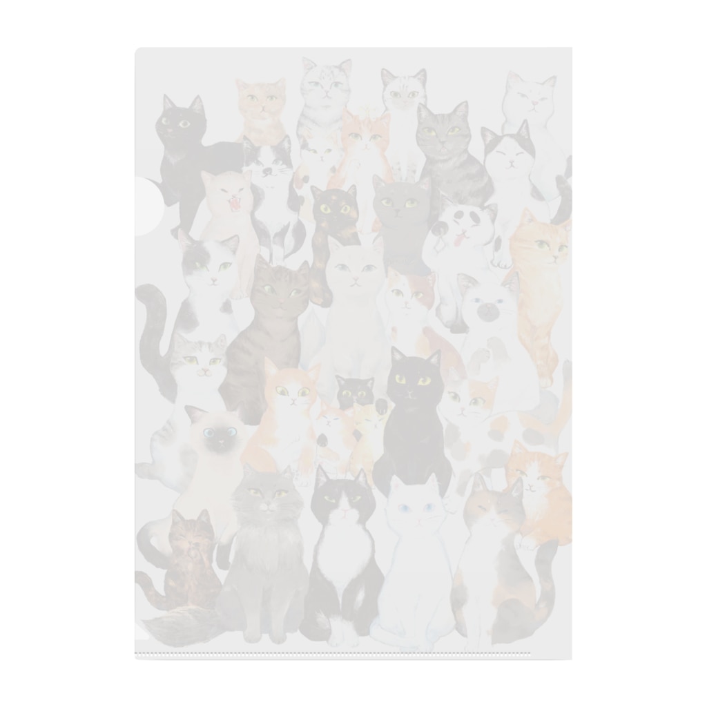 はるさめ商店の猫ネットワークA Clear File Folder