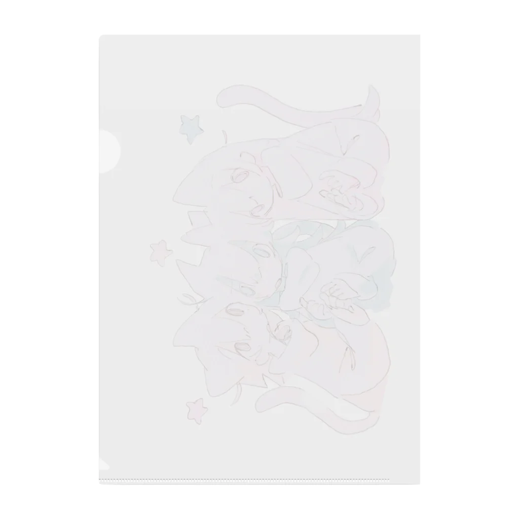 ゆーきんの絵ぐっずのねこんぺいと Clear File Folder