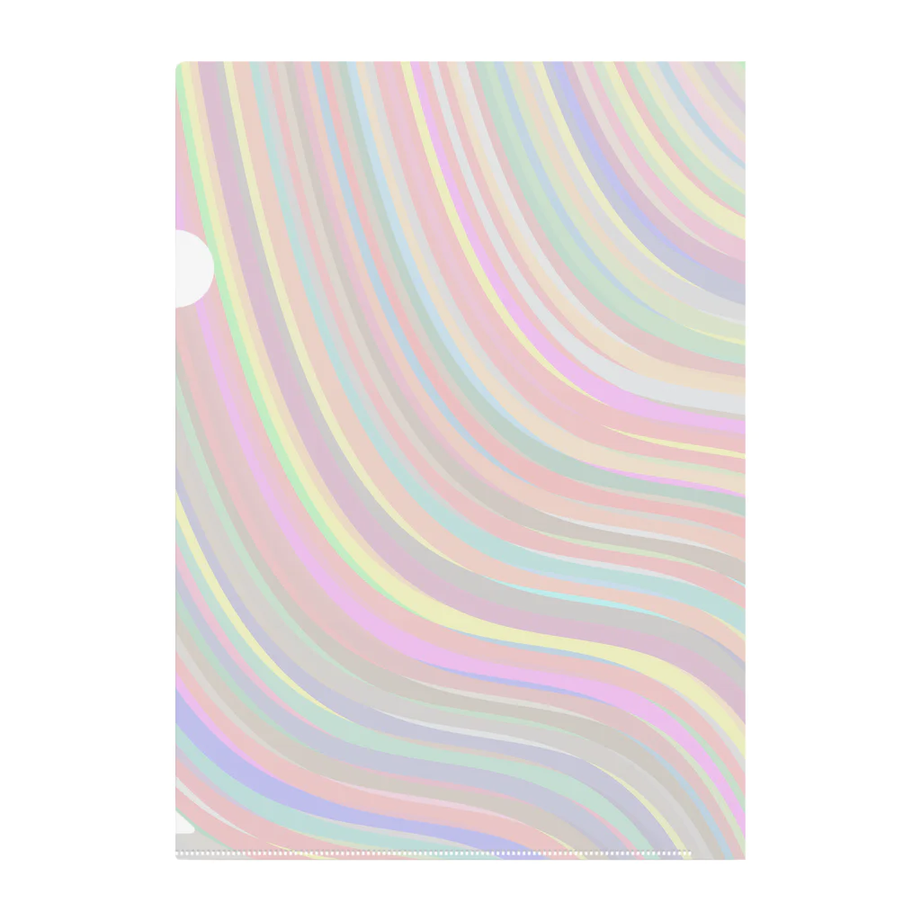 AQ-BECKのRainbow-Stripe  Clear File Folder