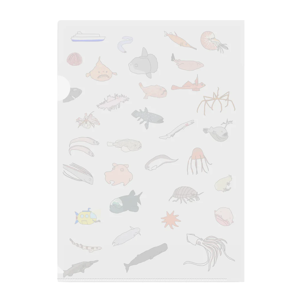 るい＠自然科学グッズの深海生物の世界 Clear File Folder