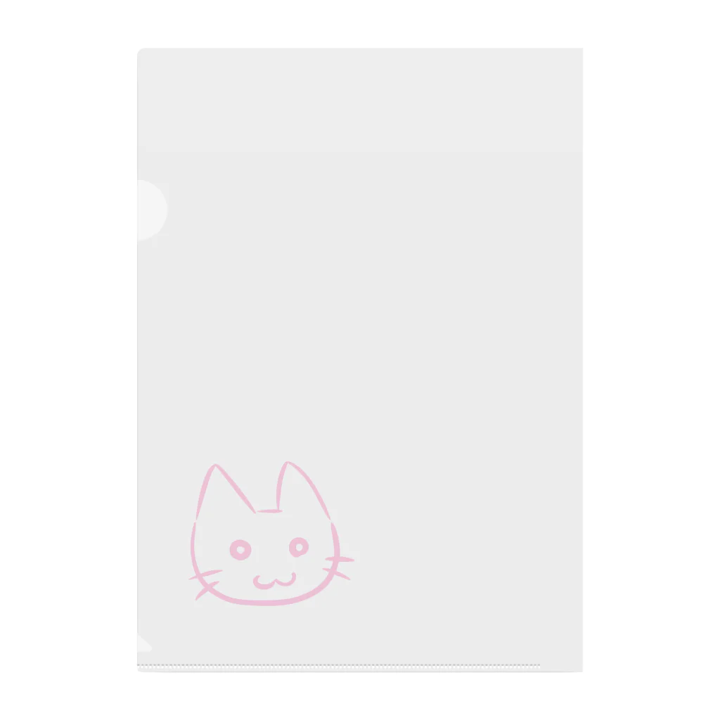 武者小路夕桐のピンク猫 Clear File Folder