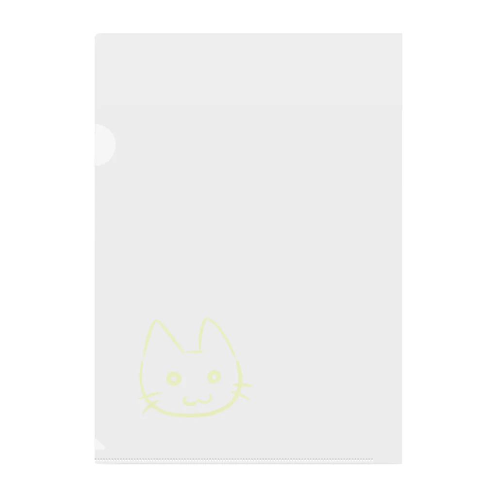 武者小路夕桐の黄色猫 Clear File Folder