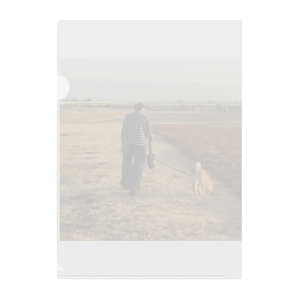 ART PHOTO ONLINE SHOPのOld man & dog クリアファイル