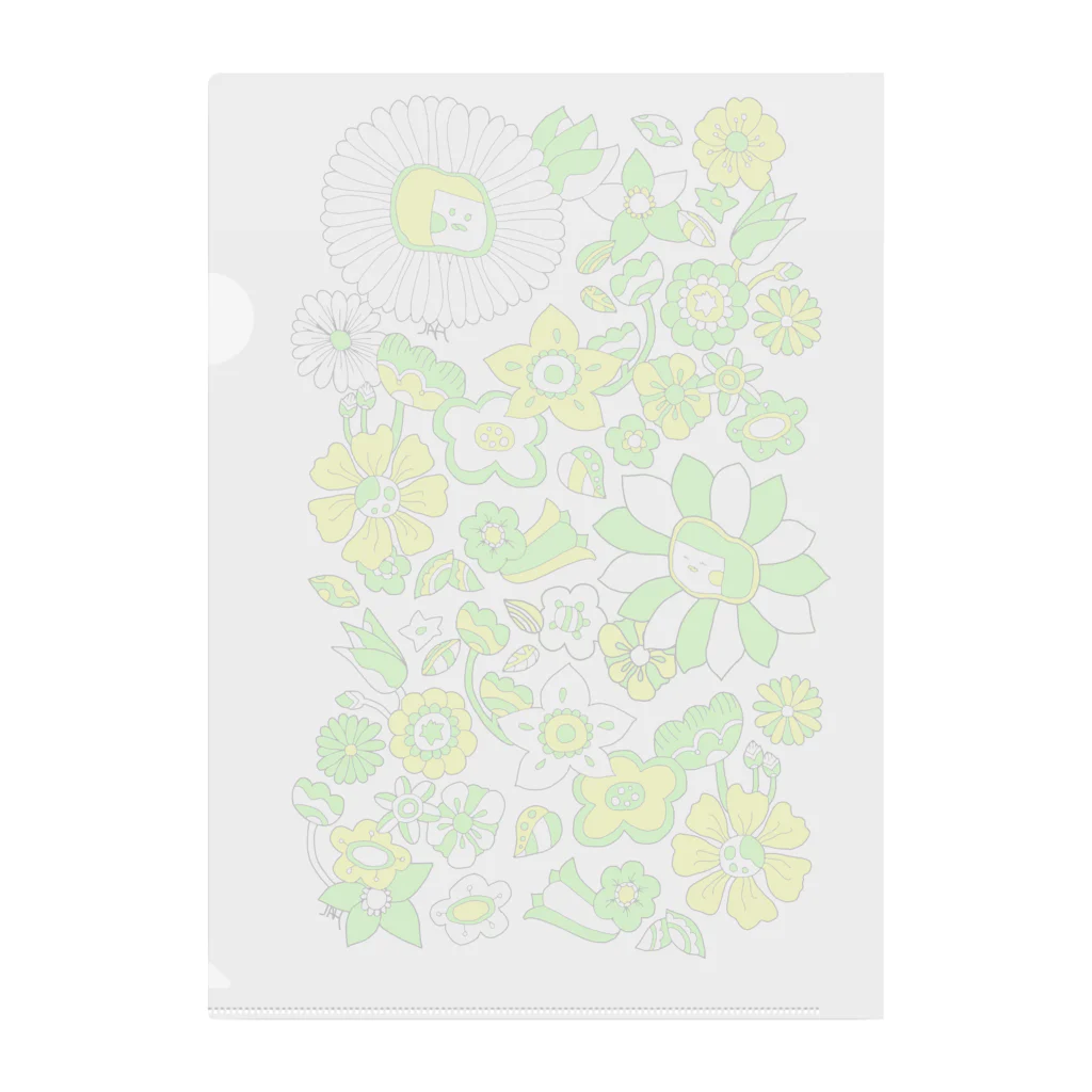 HAL-HIの花こちゃん(蛍光イエグリ) Clear File Folder