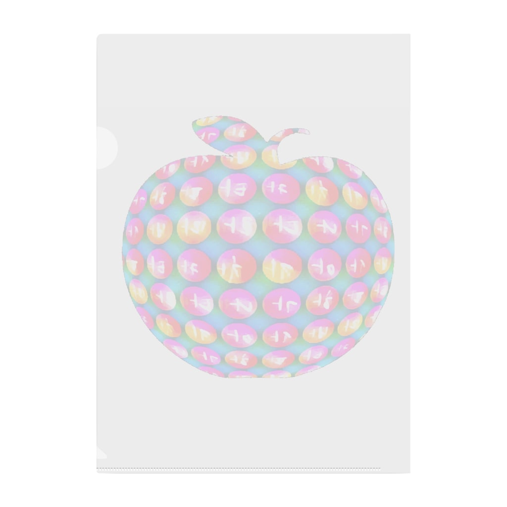 LalaHangeulのりんごスター　~ハングルシリーズ~ Clear File Folder