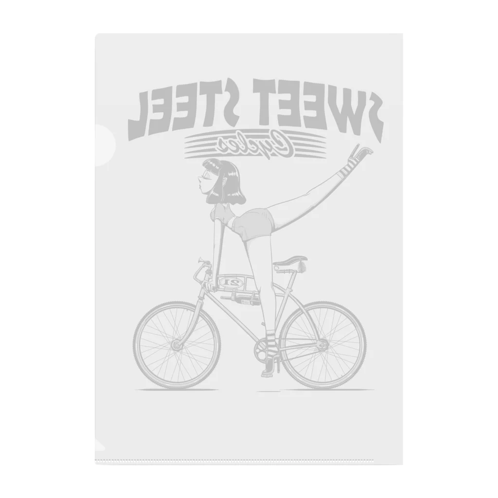 nidan-illustrationの"SWEET STEEL Cycles" #1 Clear File Folder