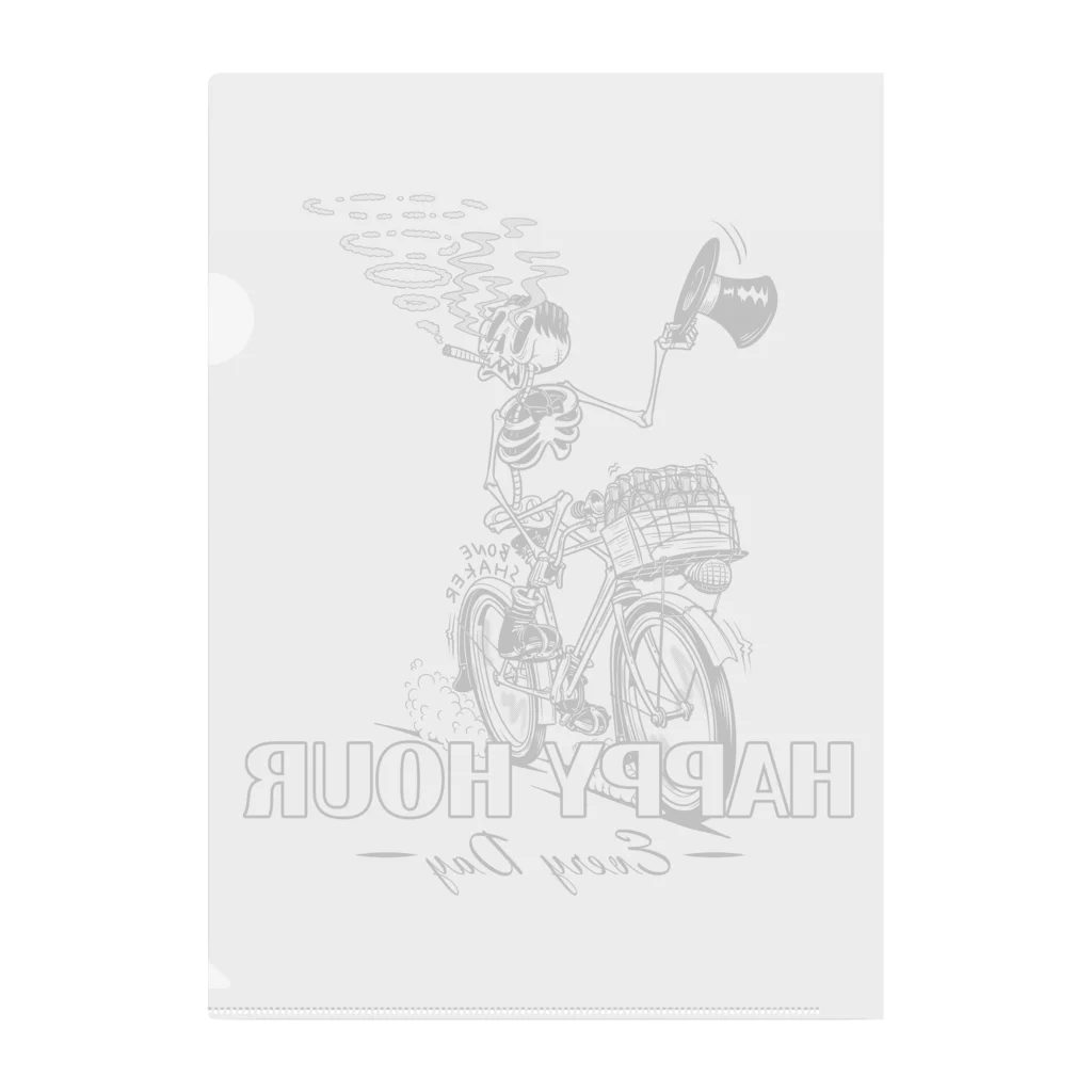 nidan-illustrationの"HAPPY HOUR"(B&W) #1 Clear File Folder