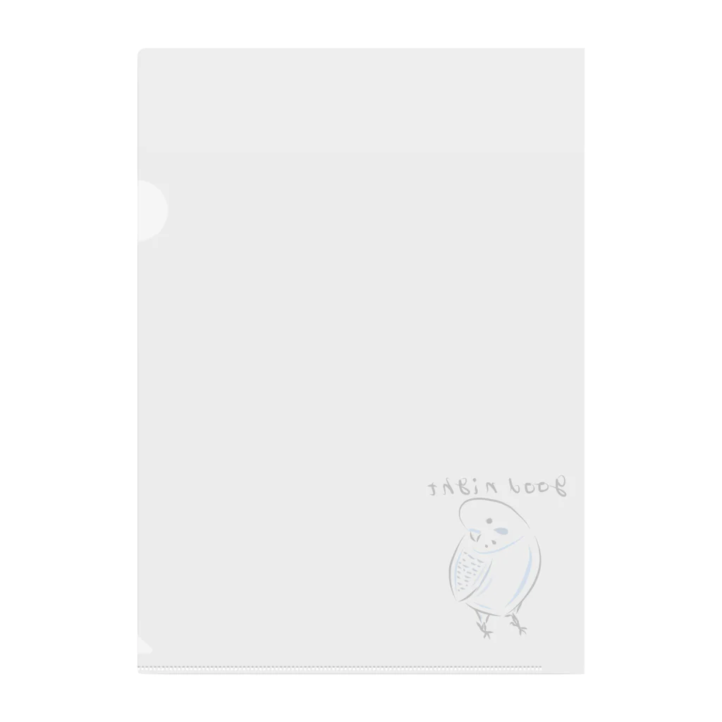 海のサワガニのシンプルセキセイインコ Clear File Folder