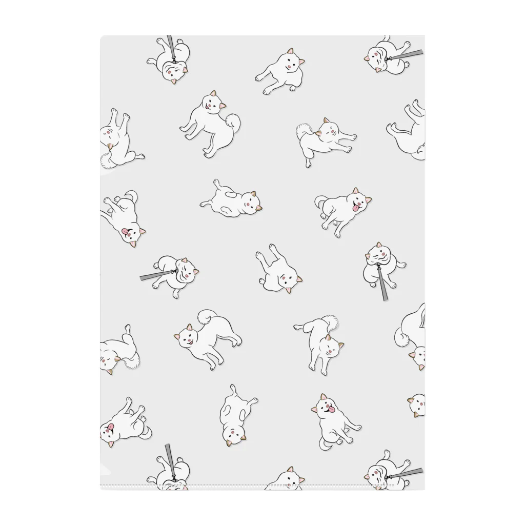 chippokeの白柴いっぱい（クリア） Clear File Folder