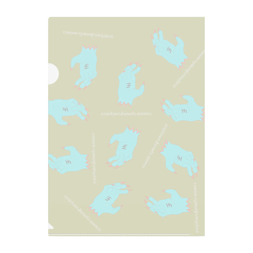 モンスター研究所の売店のcomma-chans&nachipos× Clear File Folder