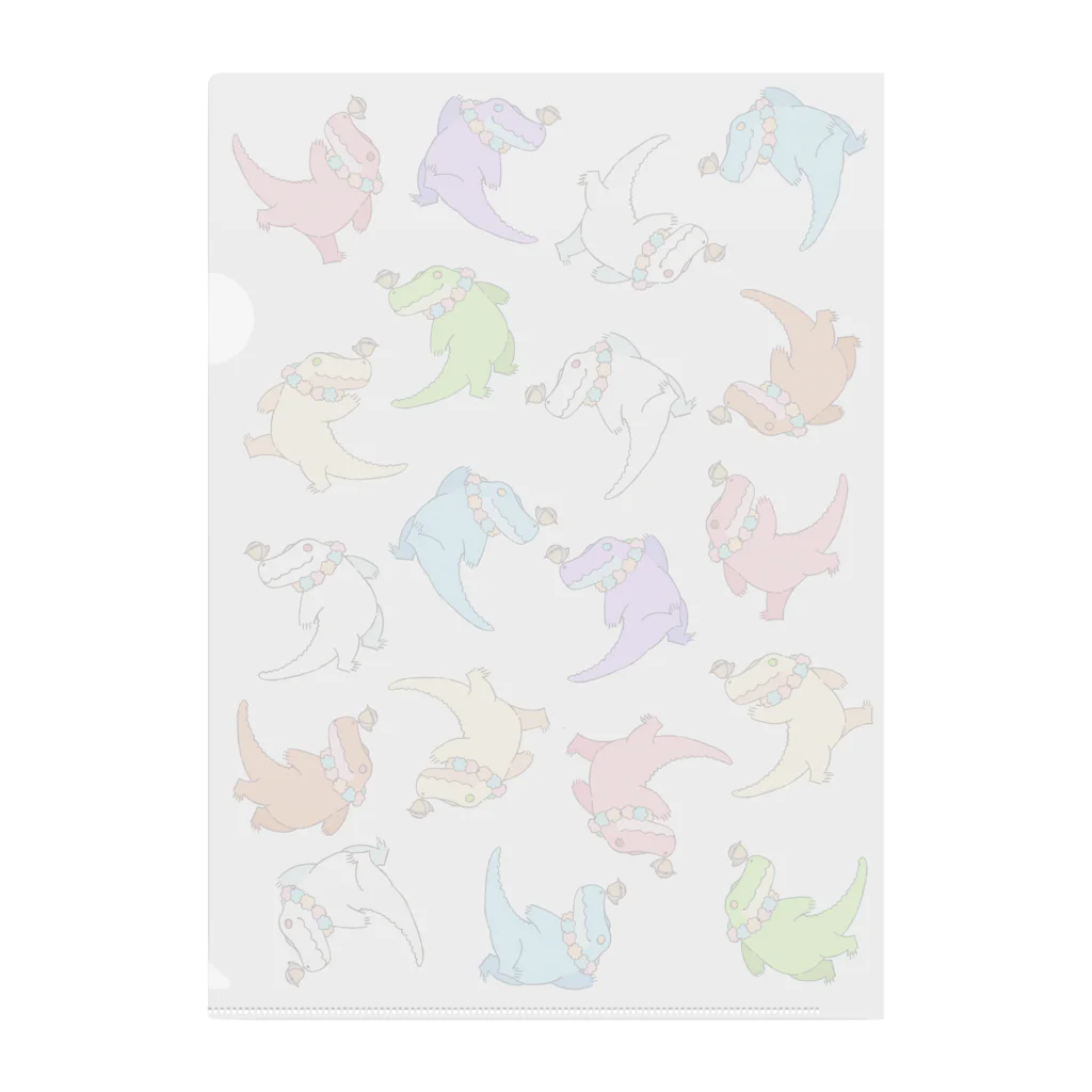 はちの字🐁 のノリノリわにちどり Clear File Folder