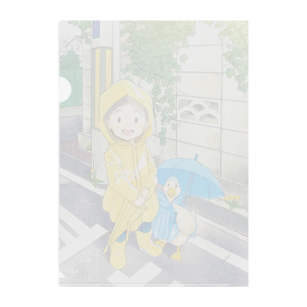 フジワラヨシトの雨の土曜日 Clear File Folder