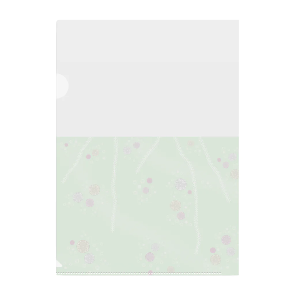 謎はないけど謎解き好きのお店の謎柄の和風グッズA（若緑） / Japanese style goods A inspired by escape room (Light green) Clear File Folder