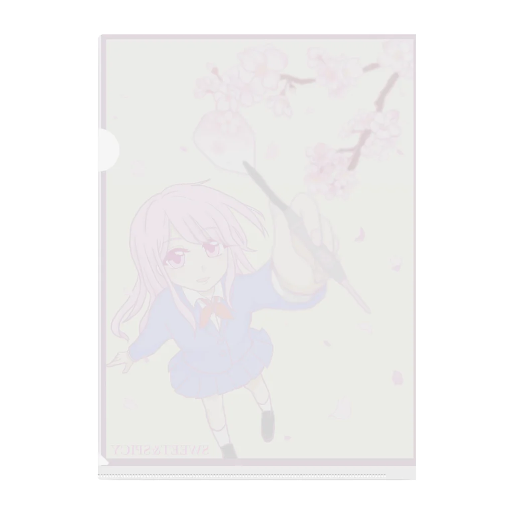 SWEET＆SPICY 【 すいすぱ 】ダーツのこれからよろしくね　背景有り Clear File Folder