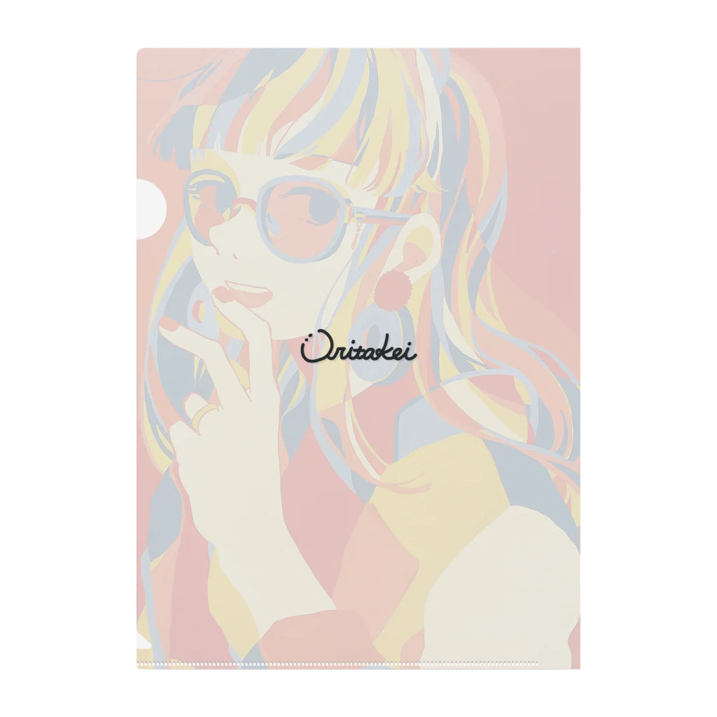 ORITANOSHOPの子供と大人 Clear File Folder