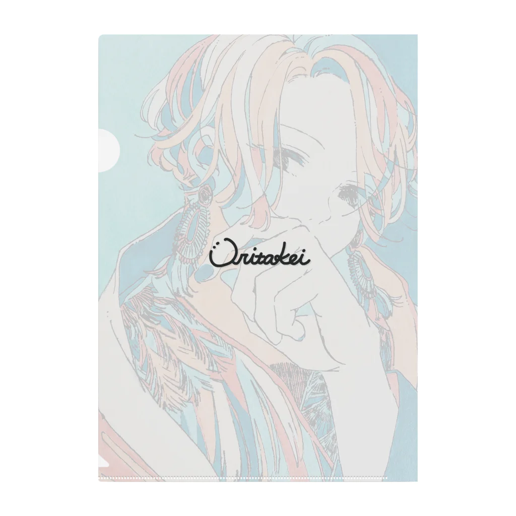 ORITANOSHOPの孔雀 Clear File Folder