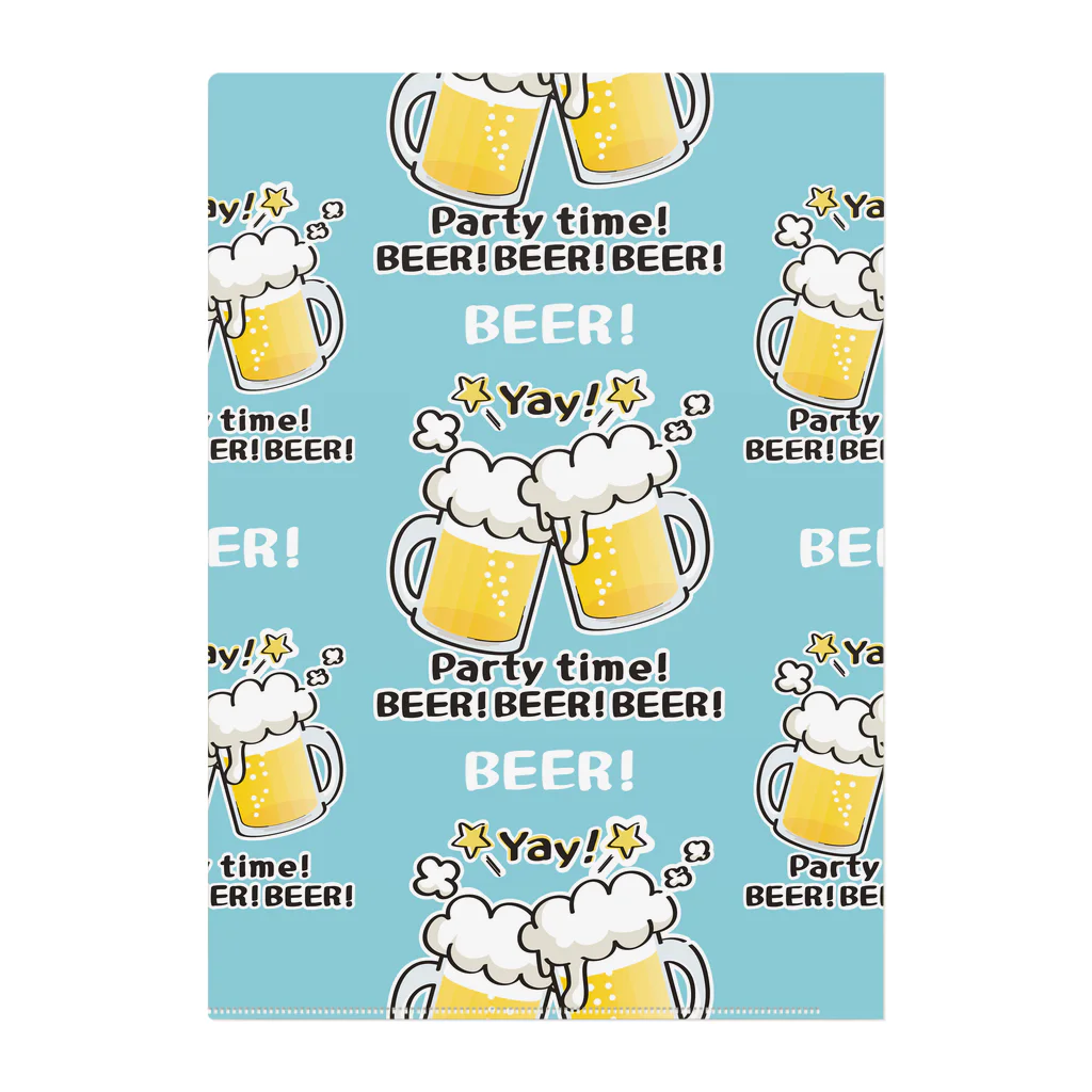 イラスト MONYAAT のCT125 BEER!BEER!BEER!*C Clear File Folder