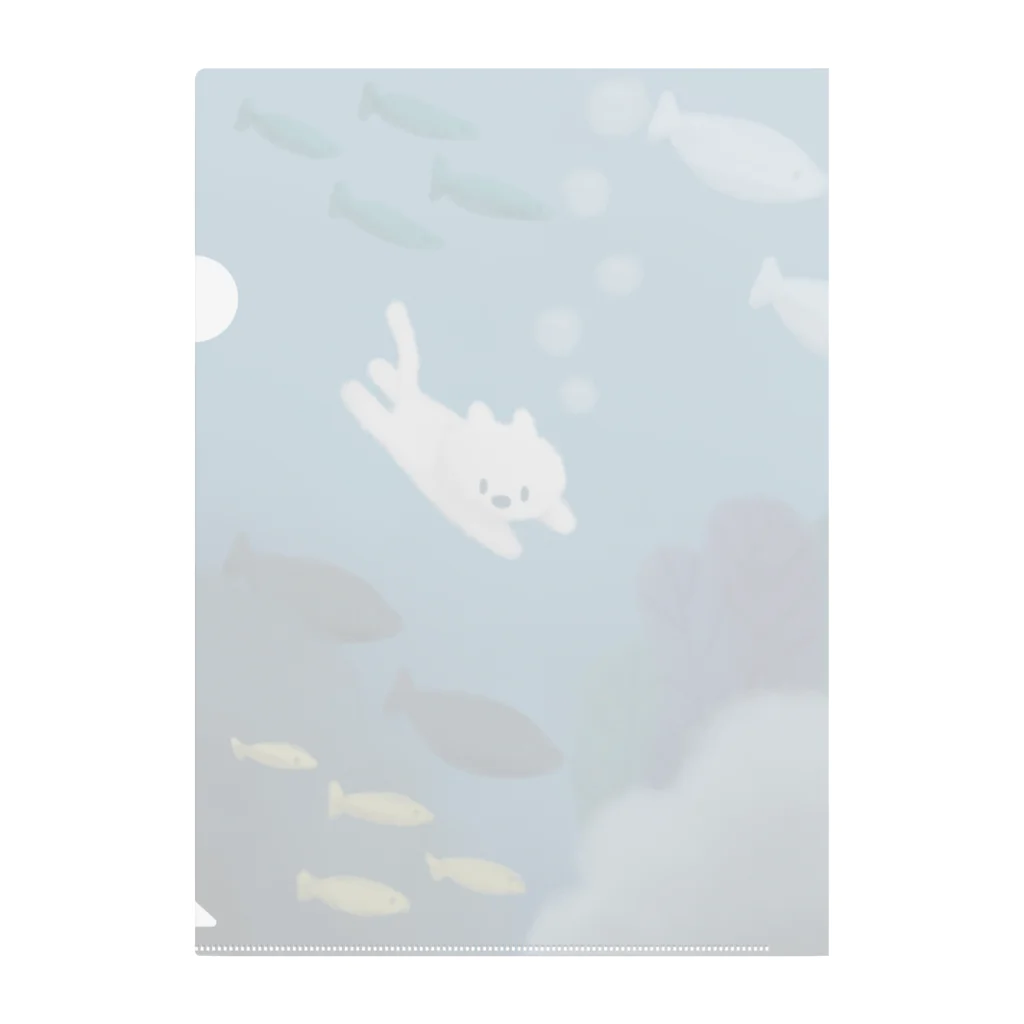 kuchi（口で描く絵）の海の冒険ねこ Clear File Folder