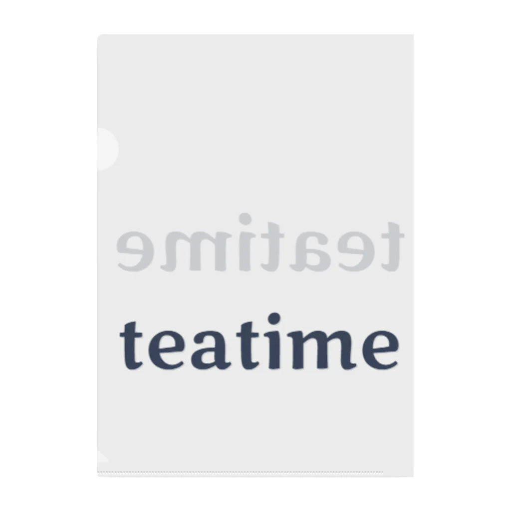 Teatime ティータイムのティータイム Teatime ロゴグッズ クリアファイル