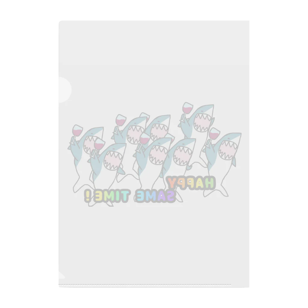 ダイナマイト87ねこ大商会のHappyサメtime Clear File Folder