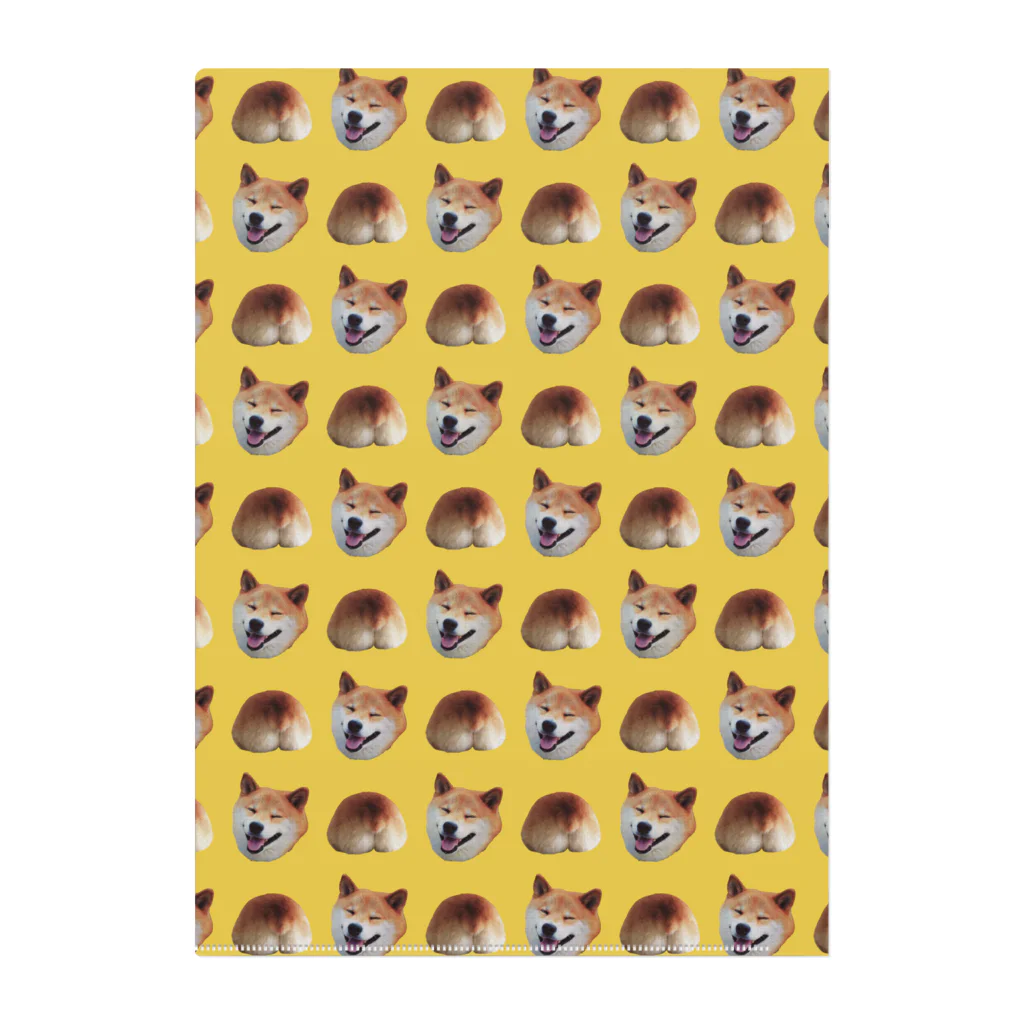 🐕Nui-shop🐕のイヌオシリ(yellow ver) Clear File Folder