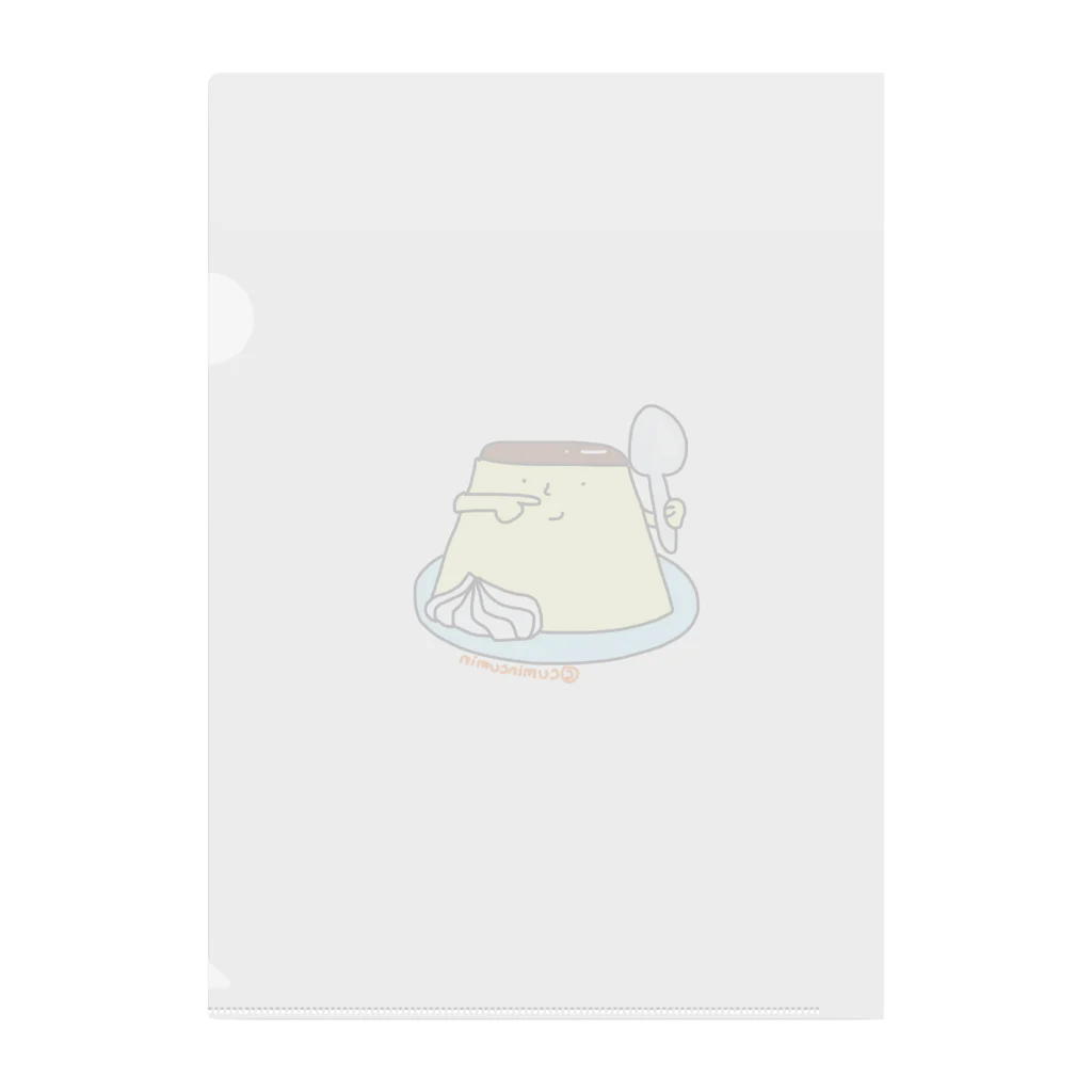 cumincuminのプリンくん(クリーム) Clear File Folder