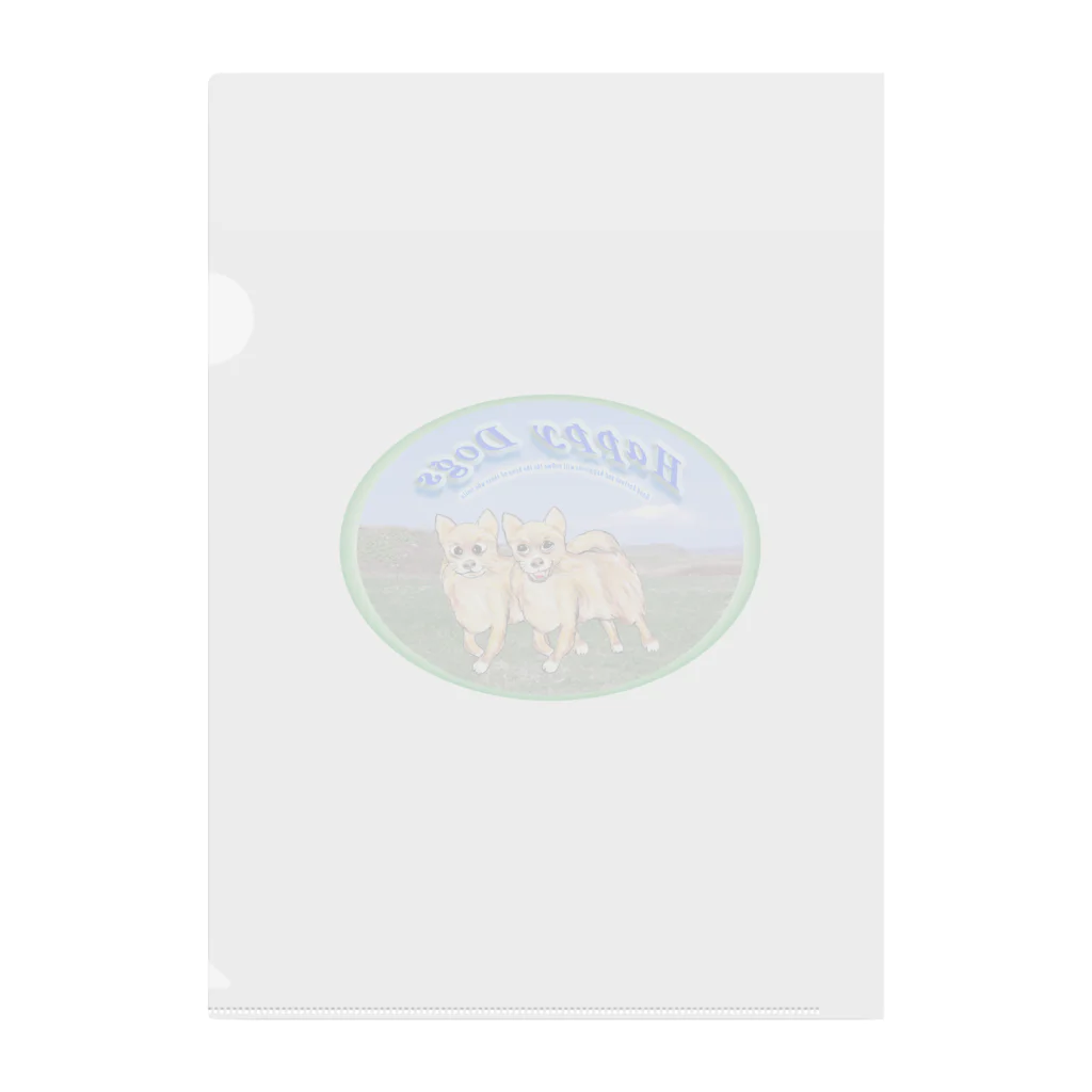 Kigaruyaのkigaruya Happy Dogs 草原 Clear File Folder