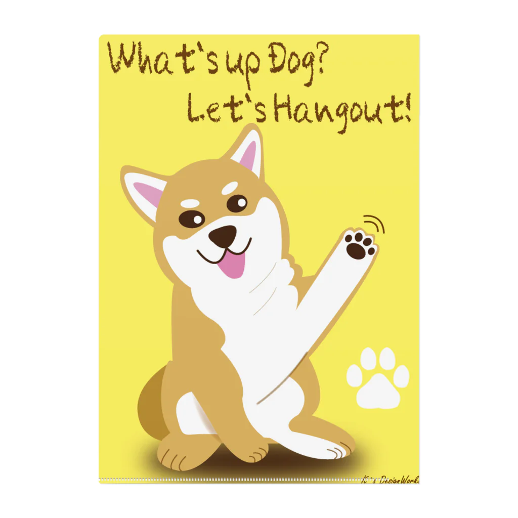 K'sDesignWorksのWhat`s up Dog?2 クリアファイル