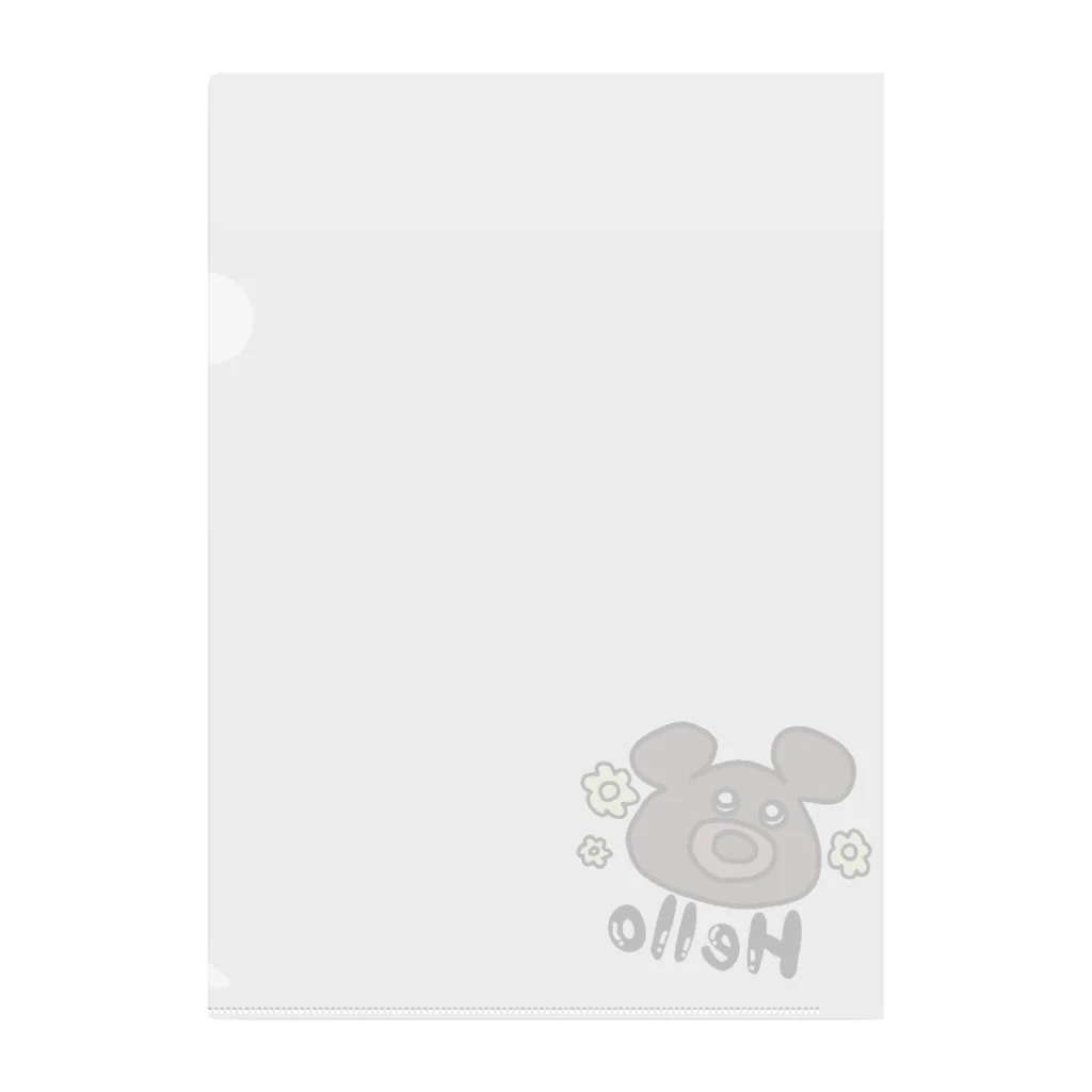 テディベアのこんにちはくま Clear File Folder