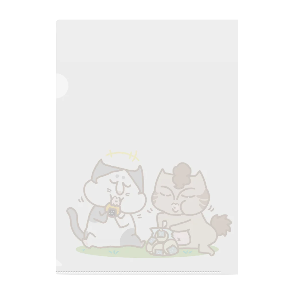 tiMo'sのお悟り猫たちのおやつタイム Clear File Folder