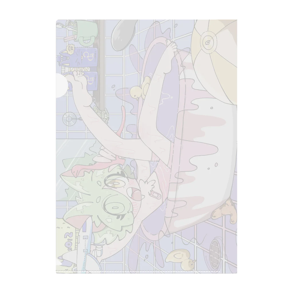 水族館🐠のクウォーツくん🛁 Clear File Folder