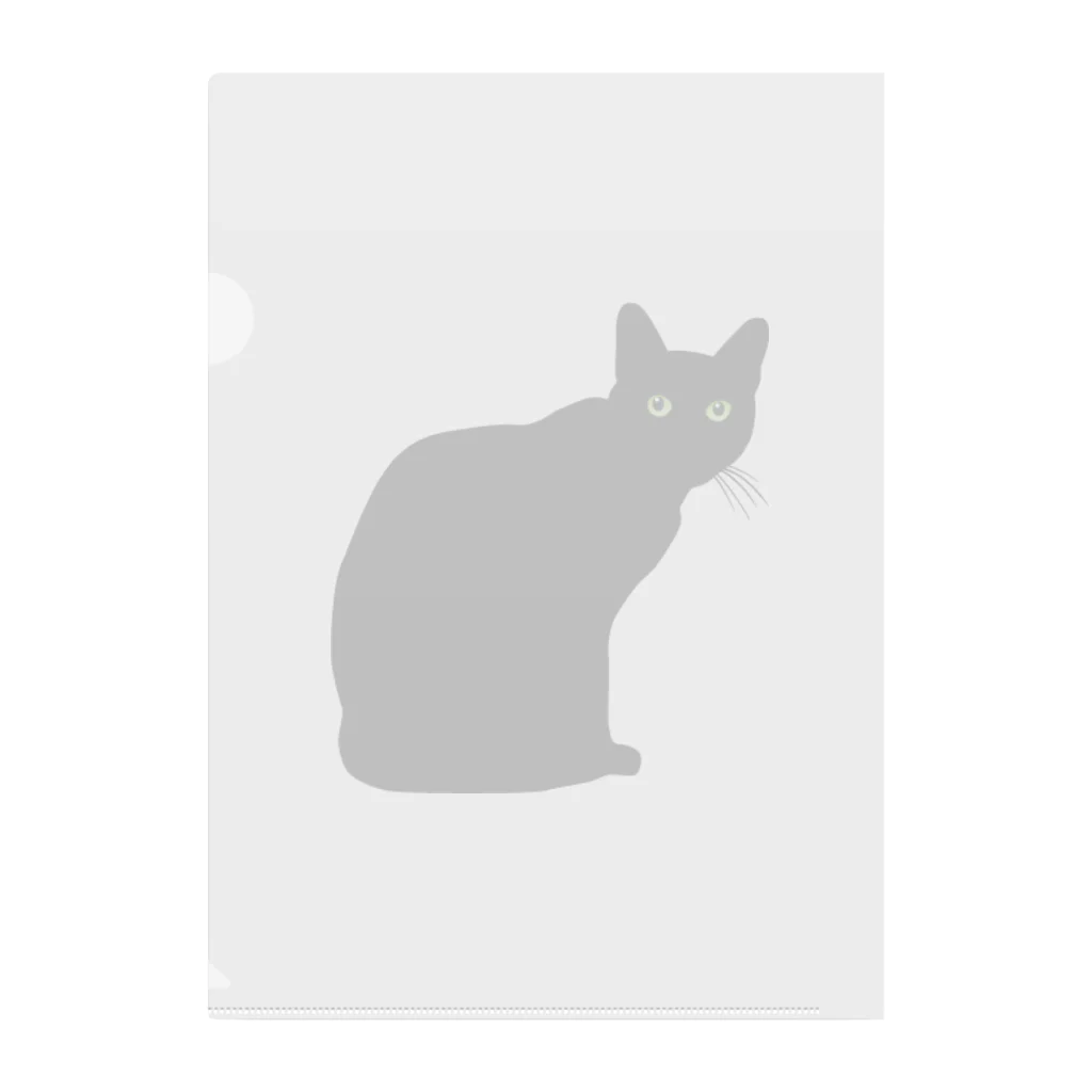 アトリエかのの黒猫　クロネコ　くろねこ Clear File Folder