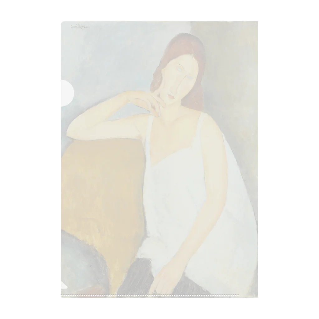 museumshop3の【世界の名画】アメデオ・モディリアーニ『Jeanne Hébuterne』 クリアファイル