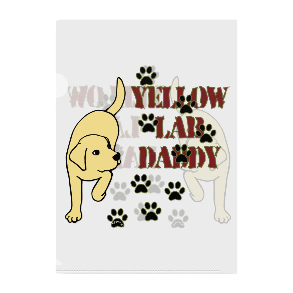 ハッピー・ラブラドールズのYellow Lab Daddy　イエローラブラドール クリアファイル