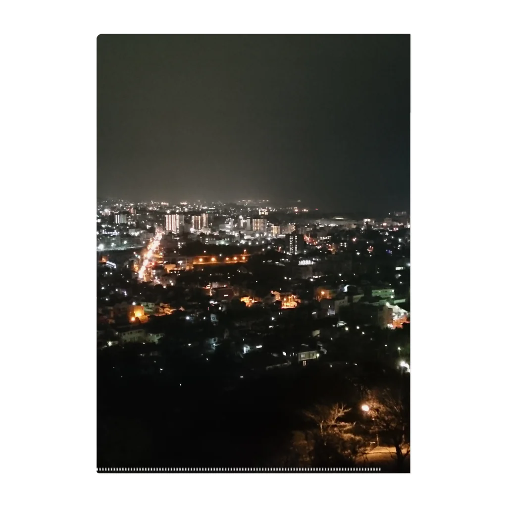 でおきしりぼ子の実験室のNight Scape Clear File Folder