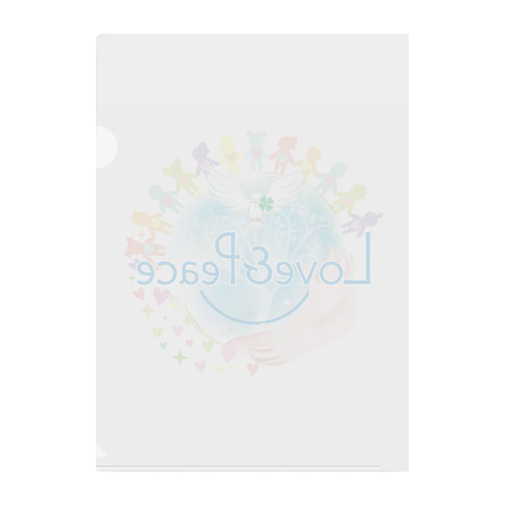 Love＆PeaceのLove＆Peaceキッズ用ロゴ Clear File Folder