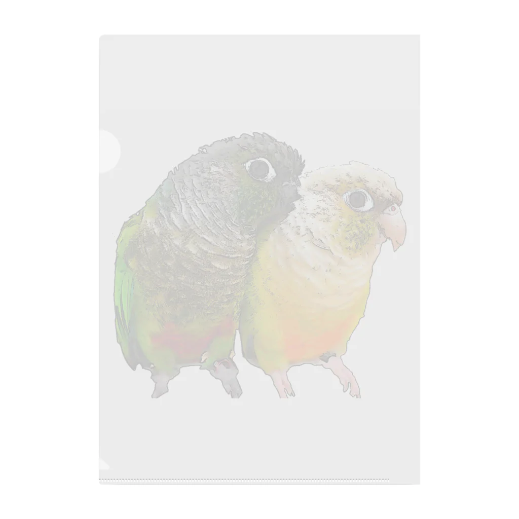 🌈みっきーのめっちゃAnimal Lifeやねん。🌈【🏡自宅を小さな保護施設にする計画中🌟】のウロコインコのよもちゃん&らむちゃん☆ Clear File Folder