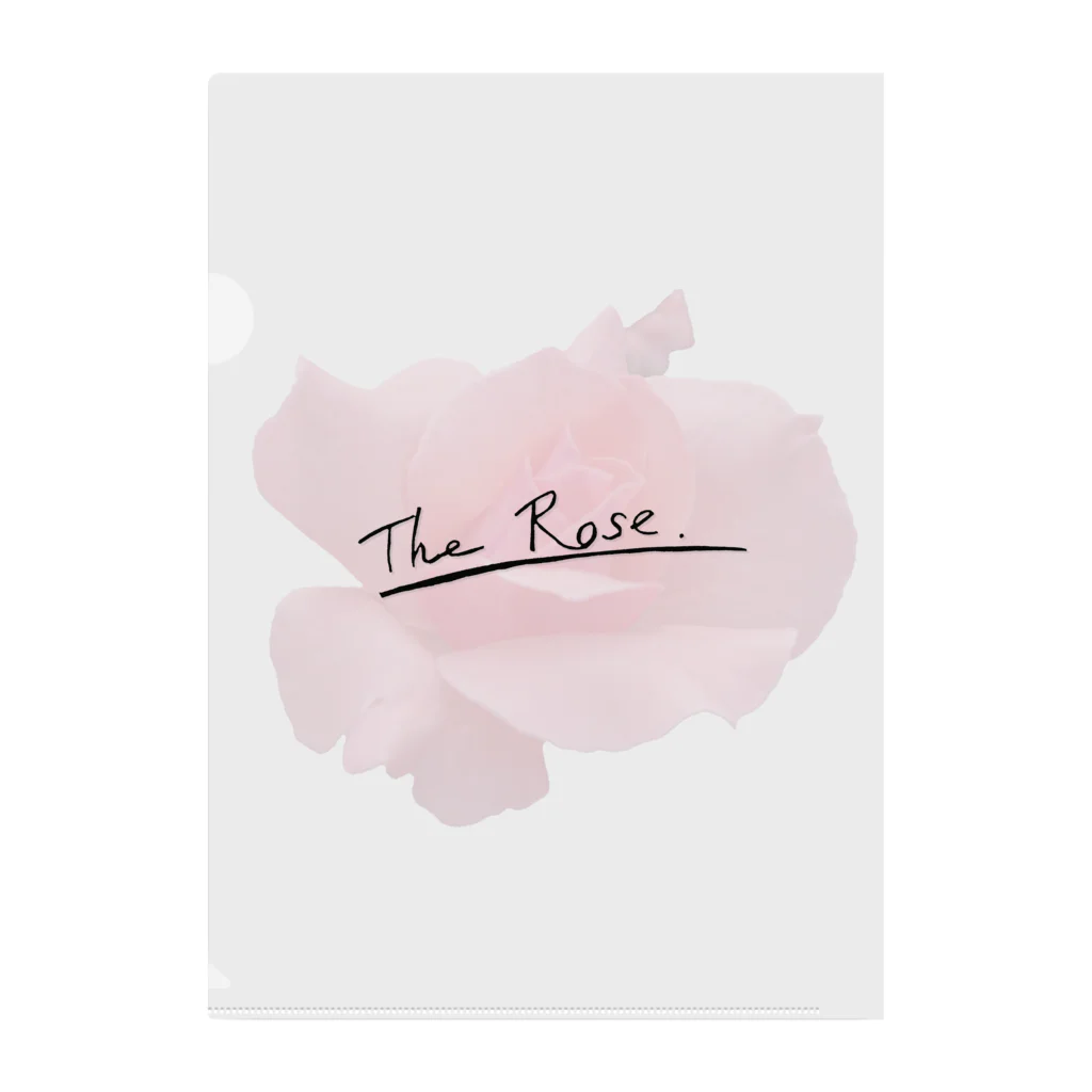 でおきしりぼ子の実験室のThe Rose (Half-blooming) クリアファイル