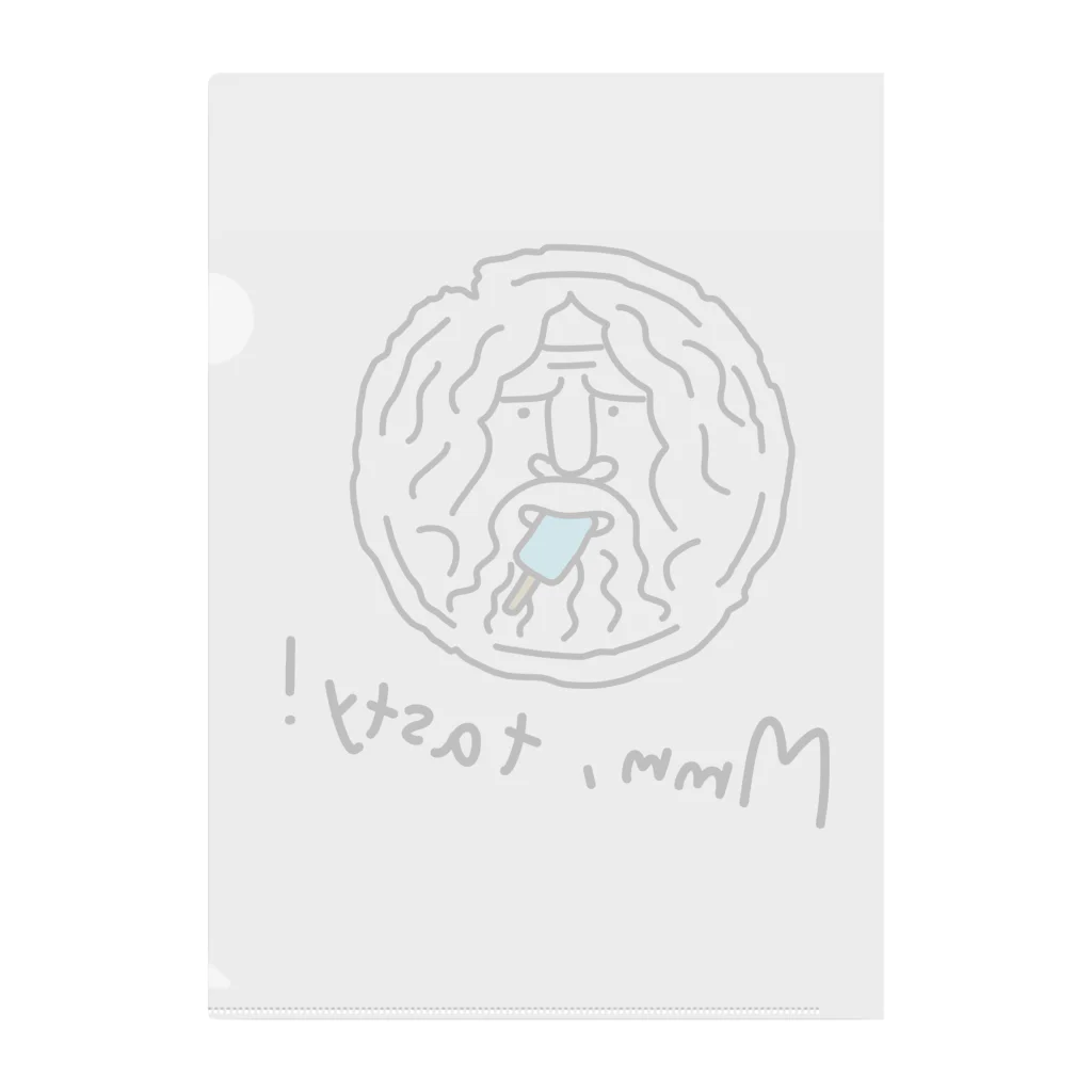 モリチエコの初めての味　ソーダアイス　Mouth of truth 真実の口 Clear File Folder