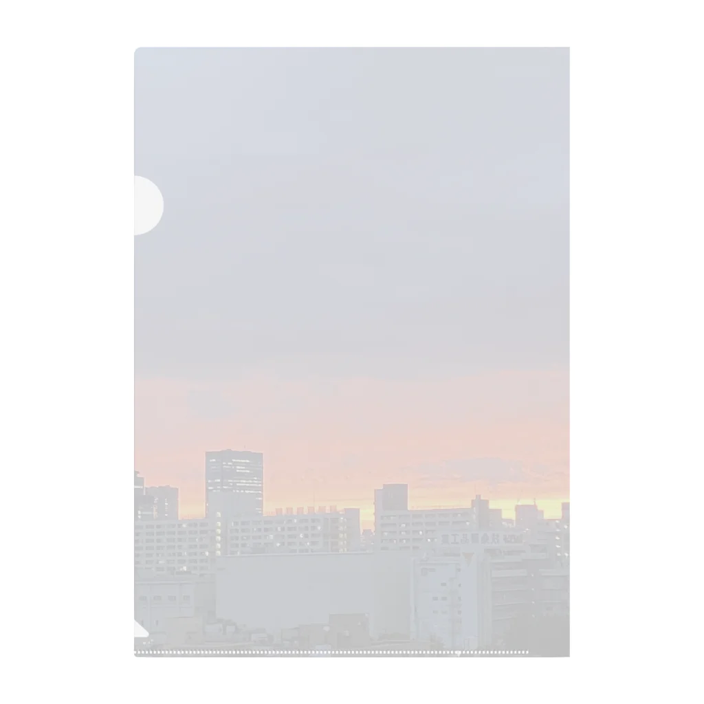 うさぎ少年アンソニーの茜色の夕焼け Clear File Folder