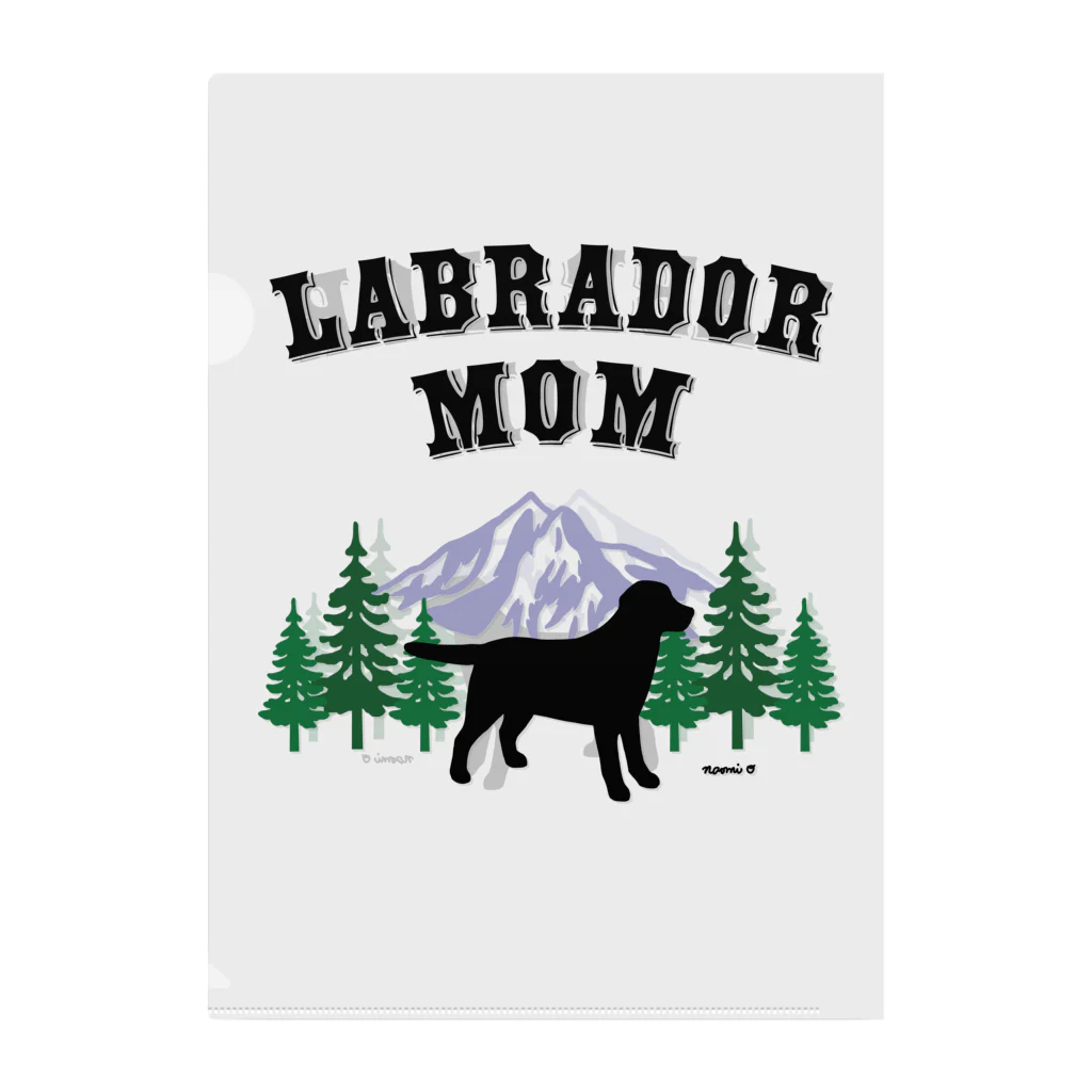 ハッピー・ラブラドールズのLabrador Mom （ブラックラブラドール） クリアファイル