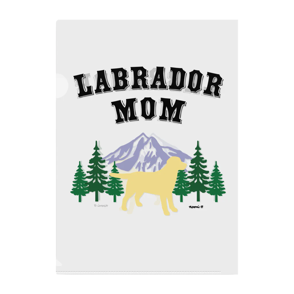 ハッピー・ラブラドールズのLabrador Mom （イエローラブラドール） クリアファイル