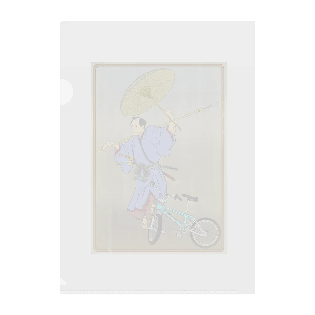 nidan-illustrationの"bmx samurai" #1 クリアファイル