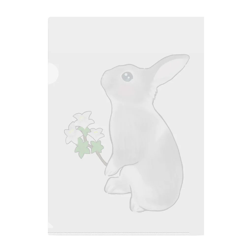 Mock’n Rollのうさぎのモックその3 純白の花を君に Clear File Folder